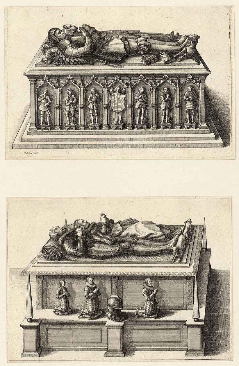 दो कब्रें द्वारा Wenceslaus Hollar