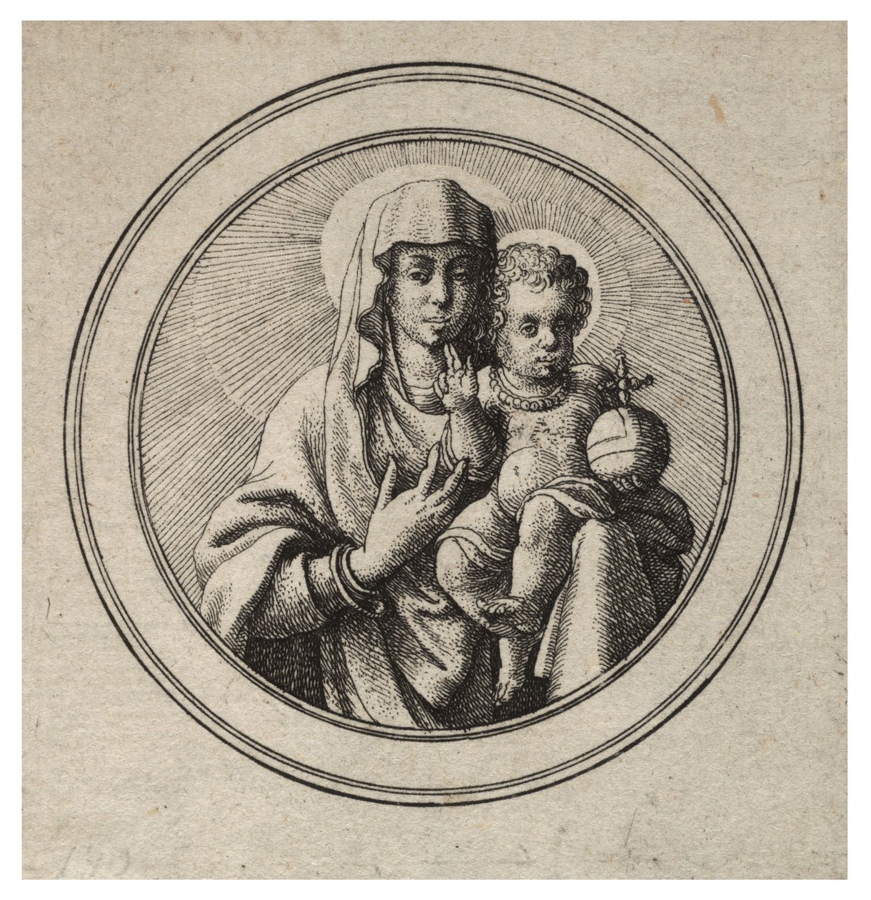 वर्जिन और बच्चा द्वारा Wenceslaus Hollar