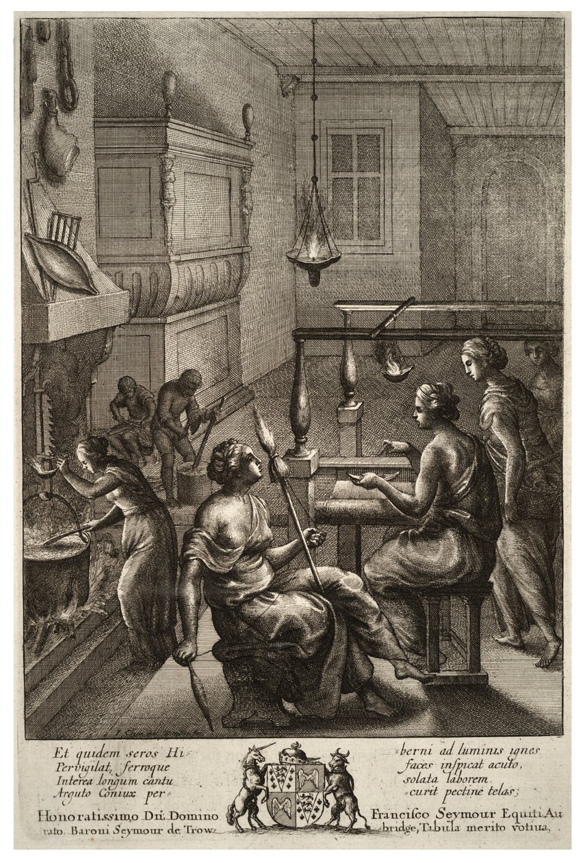 काम पर महिलाएं। राज्य १ द्वारा Wenceslaus Hollar