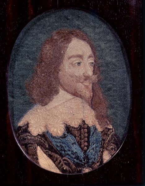 चार्ल्स I का पोर्ट्रेट (1600-49) c.1641 (कढ़ाई) द्वारा Wenceslaus (बाद) होलर