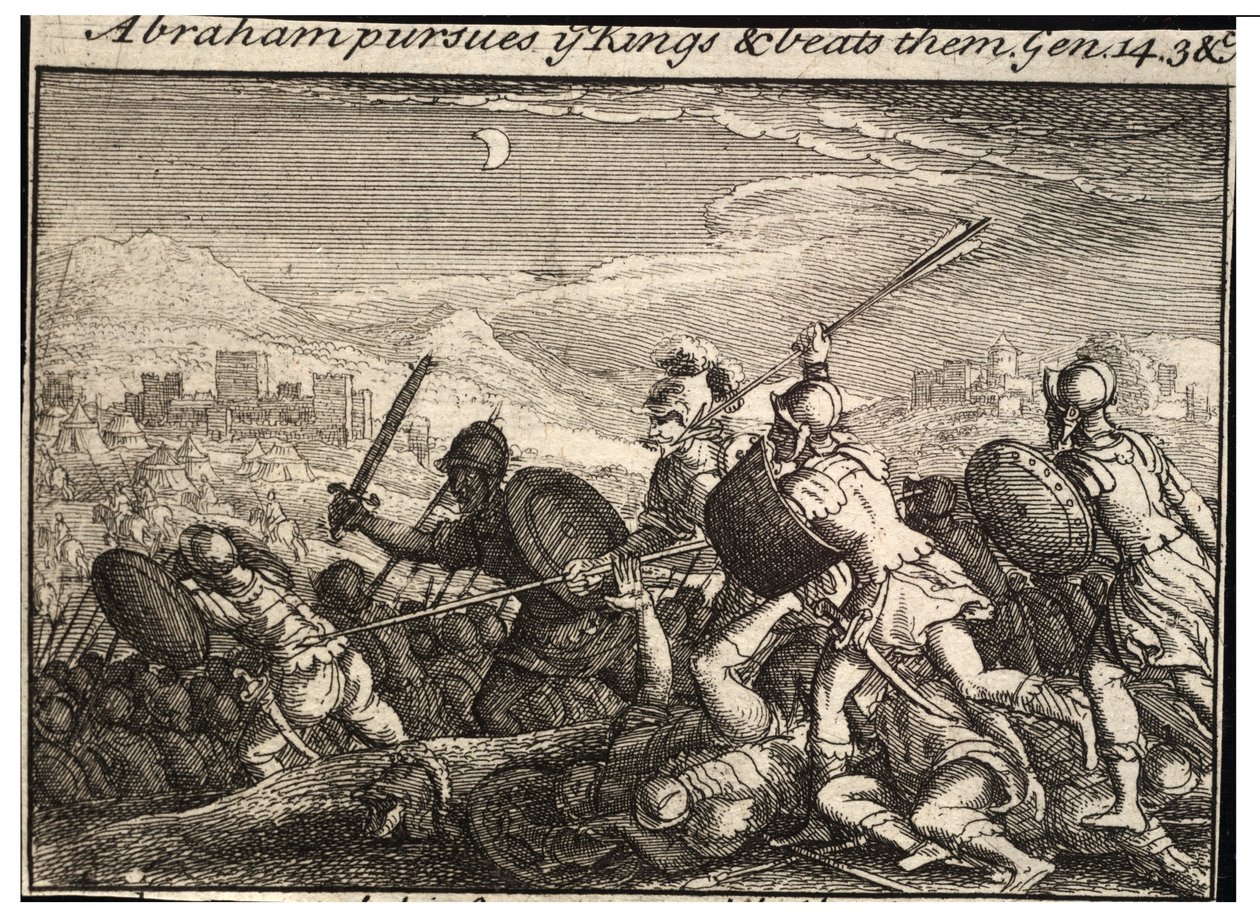 इब्राहीम राजाओं से लड़ता है। राज्य 2 द्वारा Wenceslaus Hollar