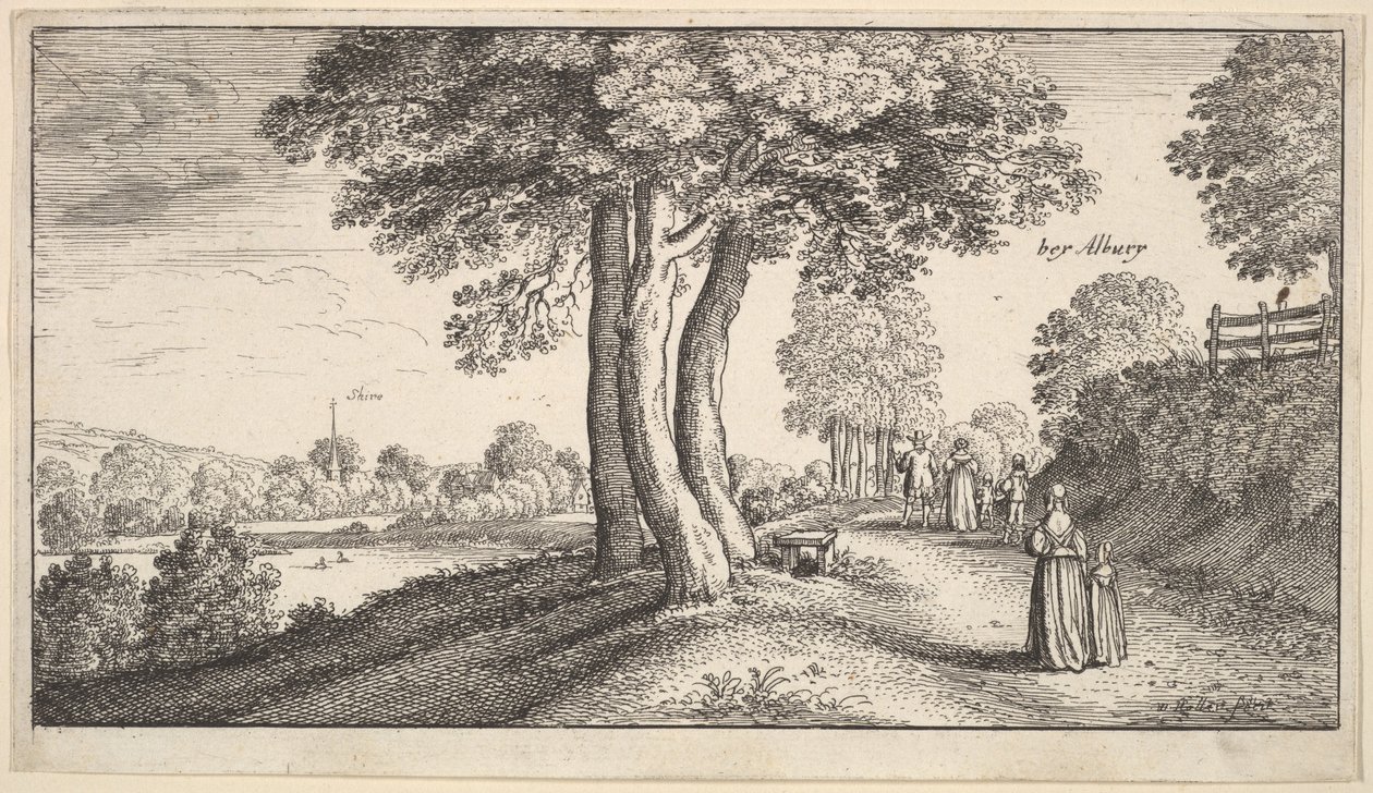 एल्बरी, 1625-77। द्वारा Wenceslaus Hollar