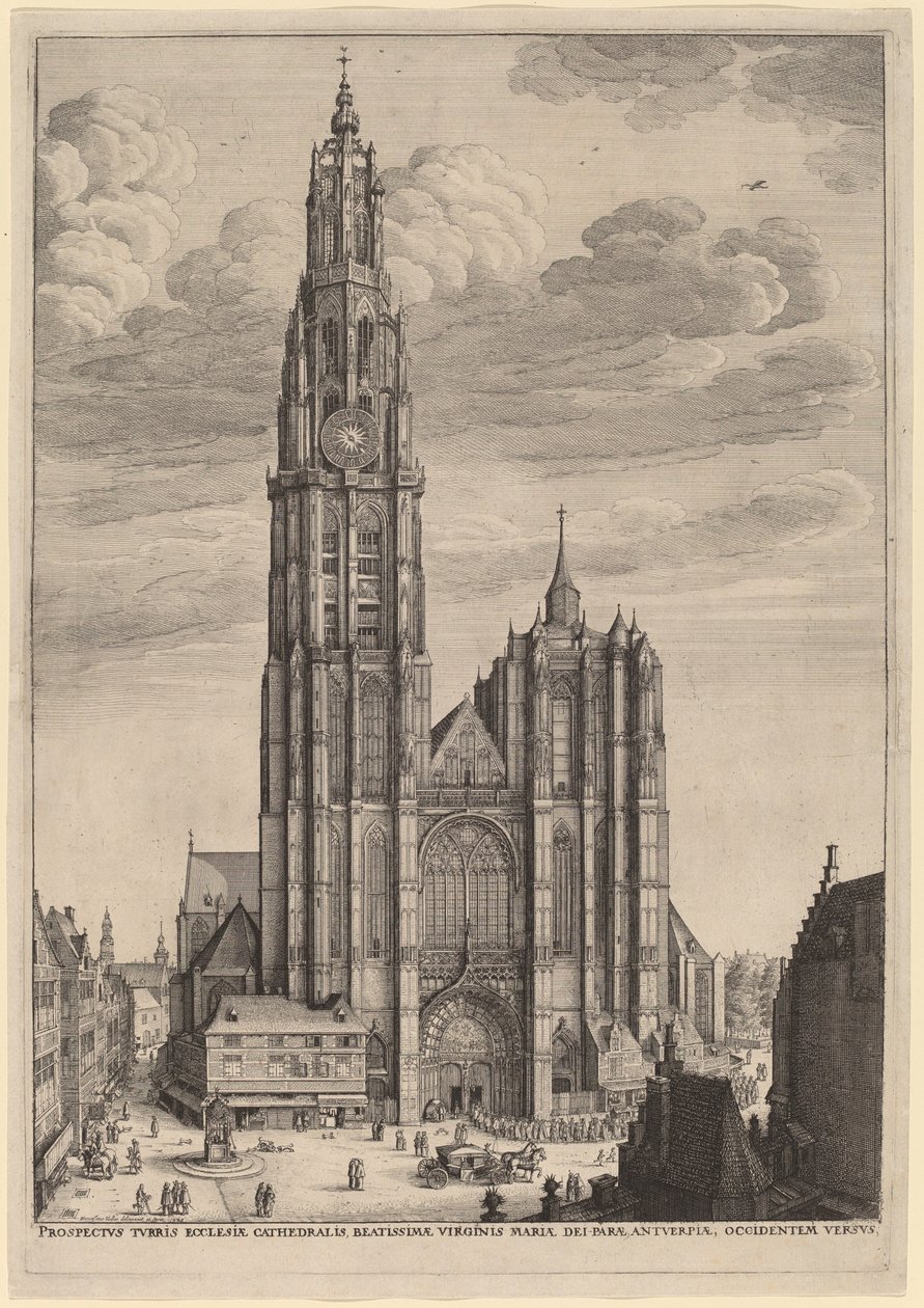 एंटवर्प कैथेड्रल द्वारा Wenceslaus Hollar