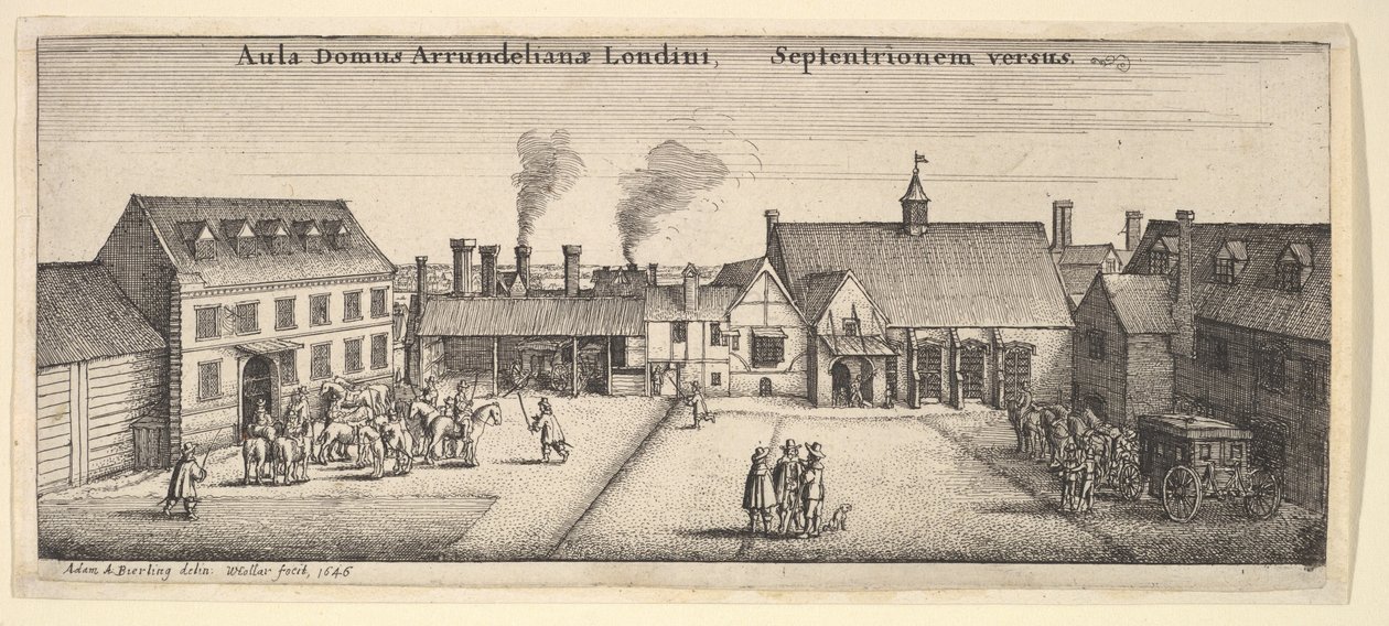 उत्तर से अरुंडेल हाउस, 1646। द्वारा Wenceslaus Hollar