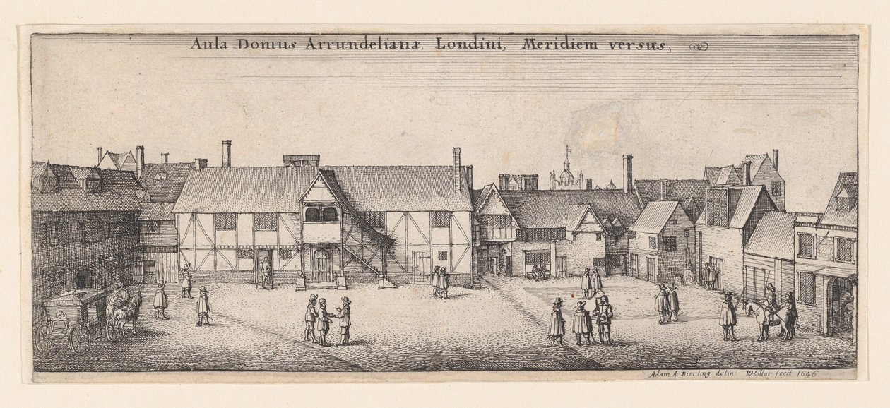 दक्षिण से अरुंडेल हाउस, 1646।, 1646। द्वारा Wenceslaus Hollar