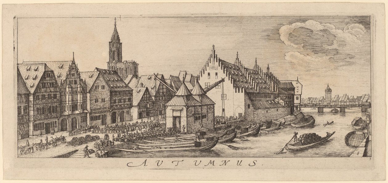 शरद ऋतु: शराब बाज़ार द्वारा Wenceslaus Hollar