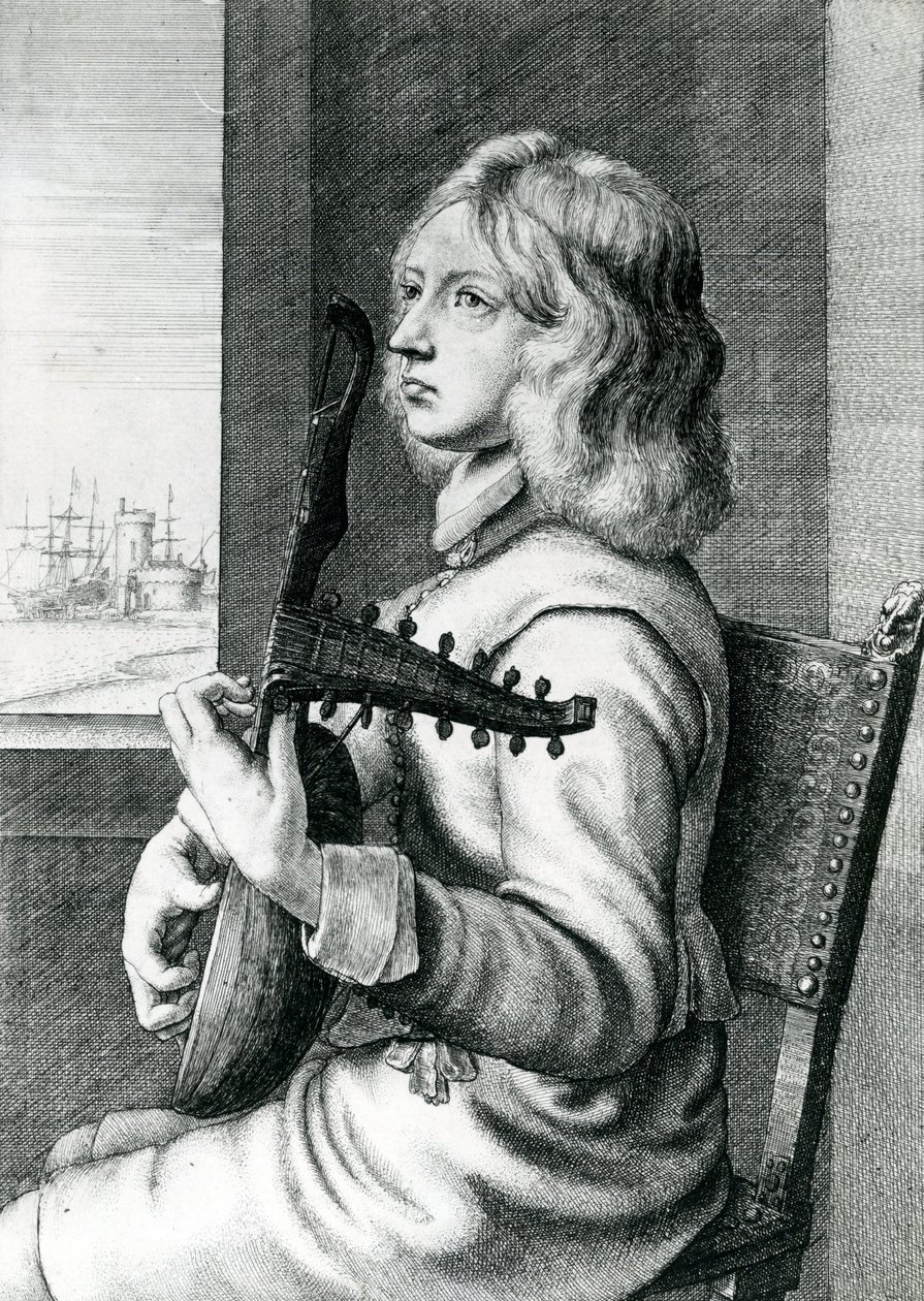 बरोक लुटे वादक द्वारा Wenceslaus Hollar