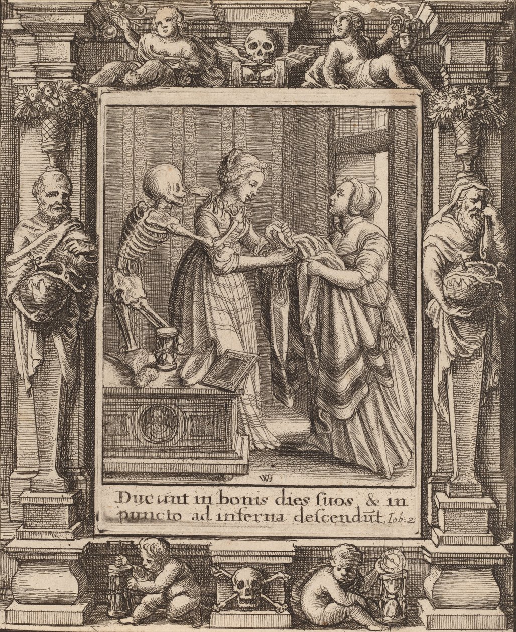 दुल्हन, 1651। द्वारा Wenceslaus Hollar