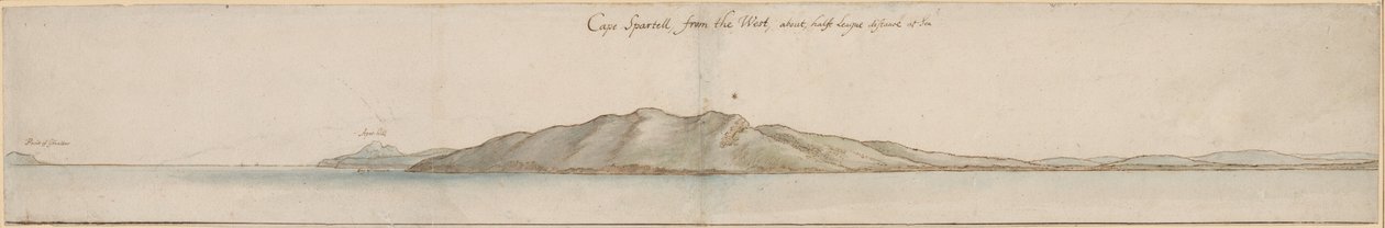 पश्चिम से केप स्पार्टेल द्वारा Wenceslaus Hollar