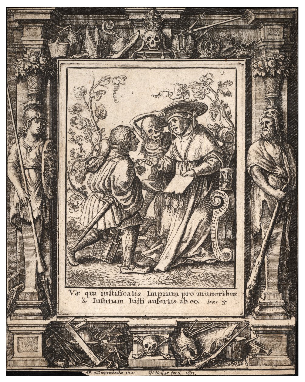 कार्डिनल। राज्य 1 द्वारा Wenceslaus Hollar