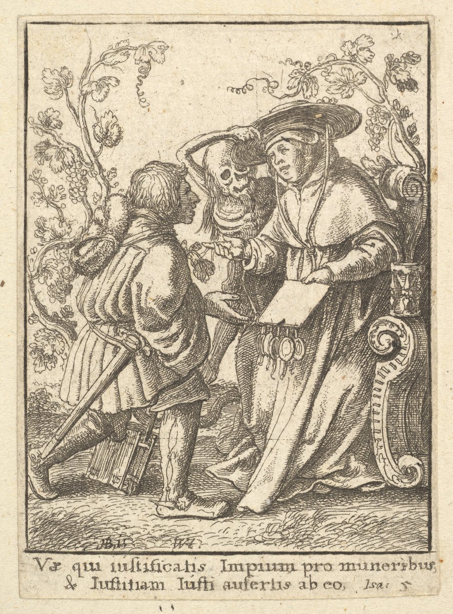 कार्डिनल, डांस ऑफ़ डेथ, 1651 से। द्वारा Wenceslaus Hollar