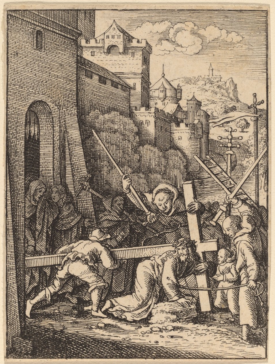 क्रॉस ले जाना द्वारा Wenceslaus Hollar