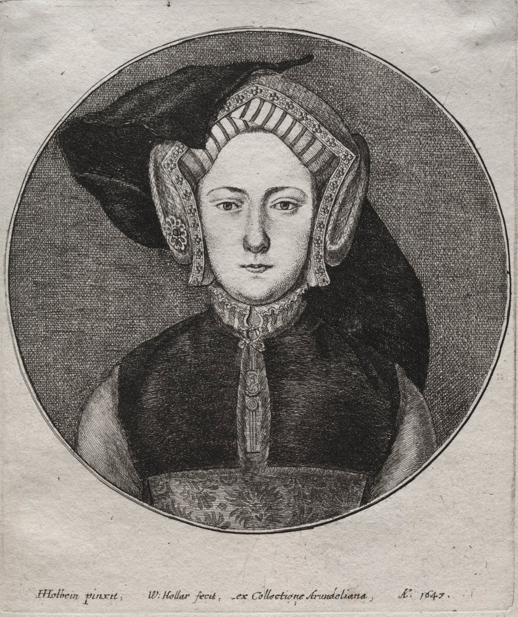 1647 की आरागॉन की कैथरीन। द्वारा Wenceslaus Hollar