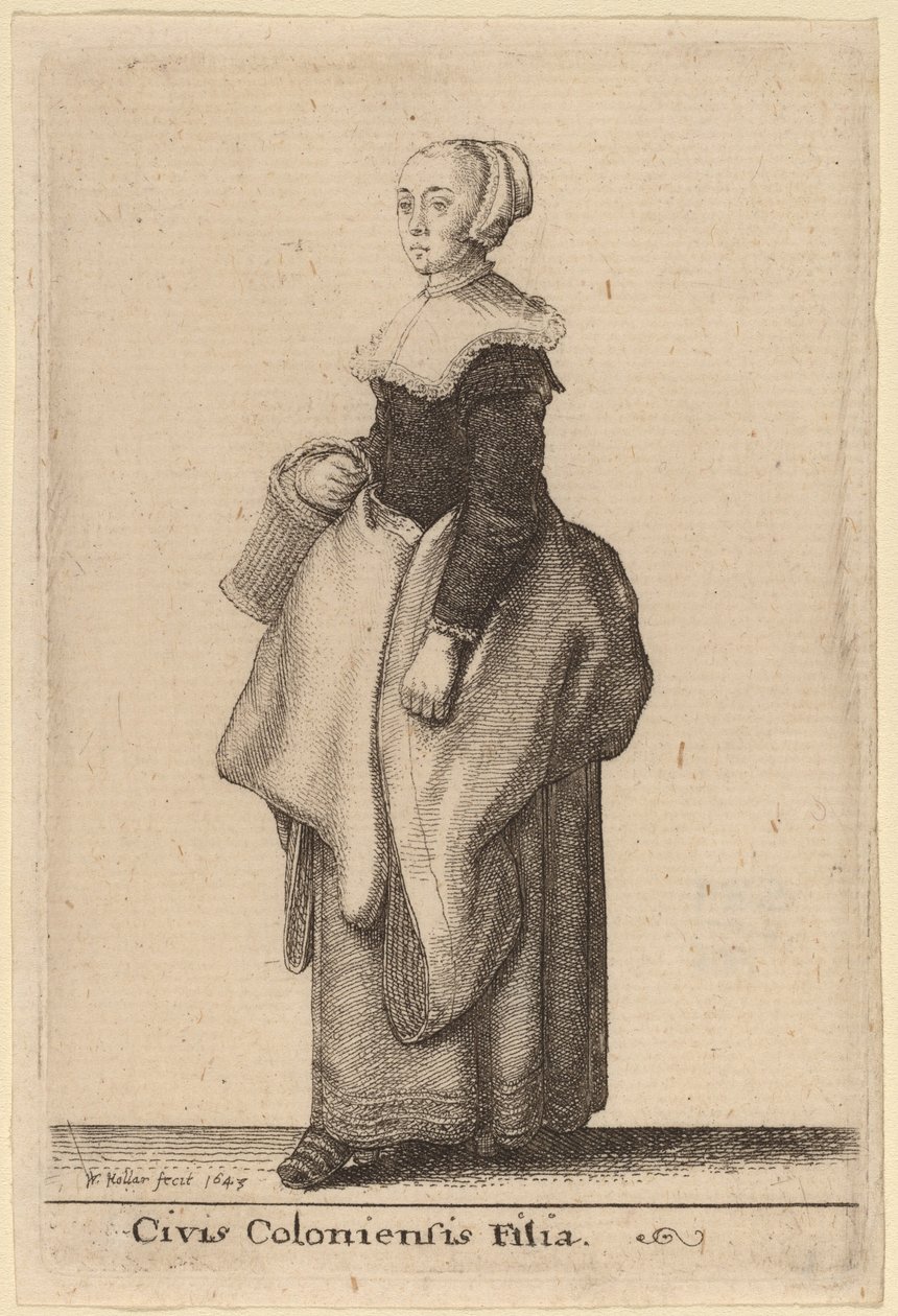 कोलोन के एक नागरिक की बेटी द्वारा Wenceslaus Hollar