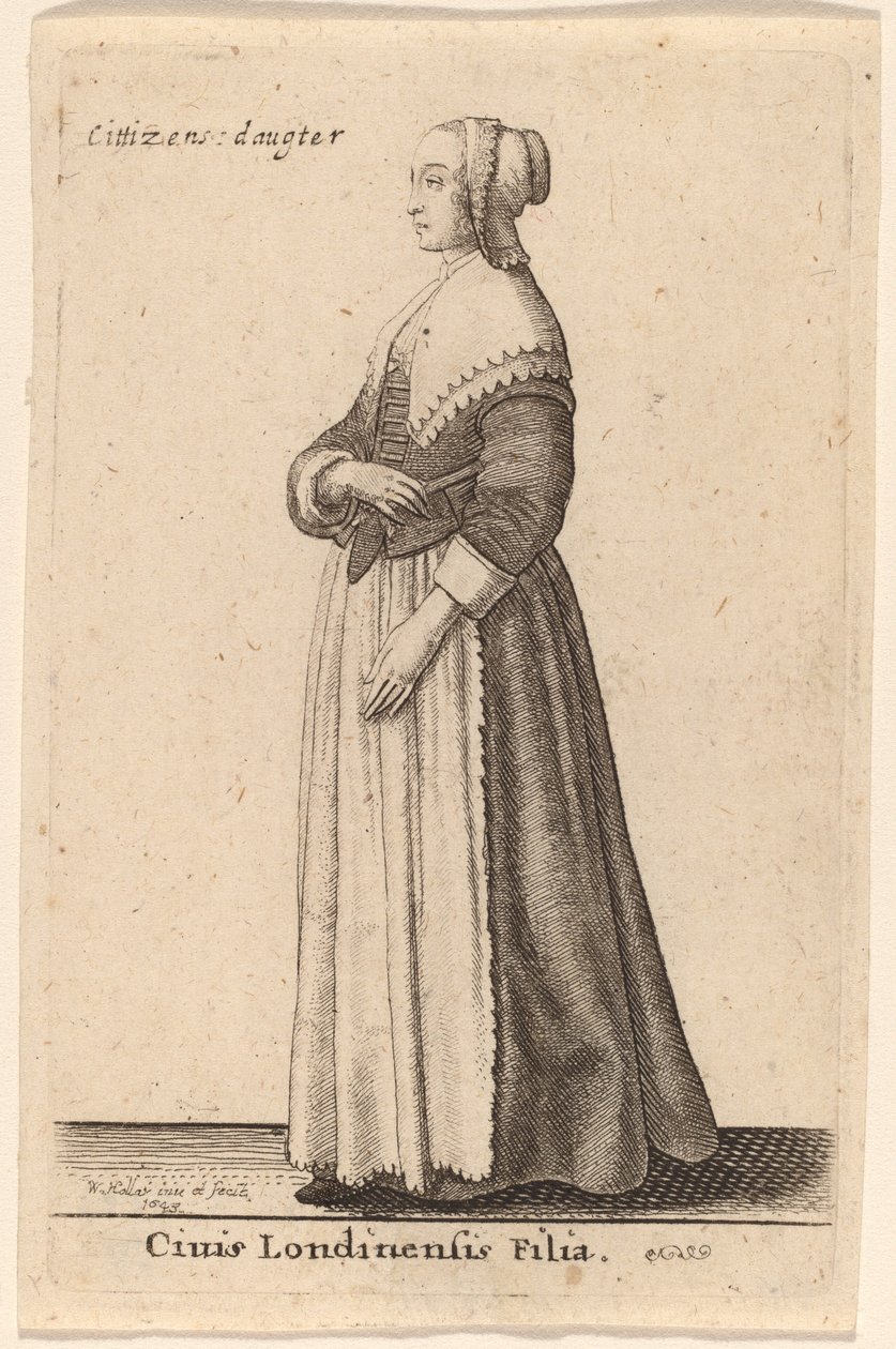 लंदन के एक नागरिक की बेटी द्वारा Wenceslaus Hollar
