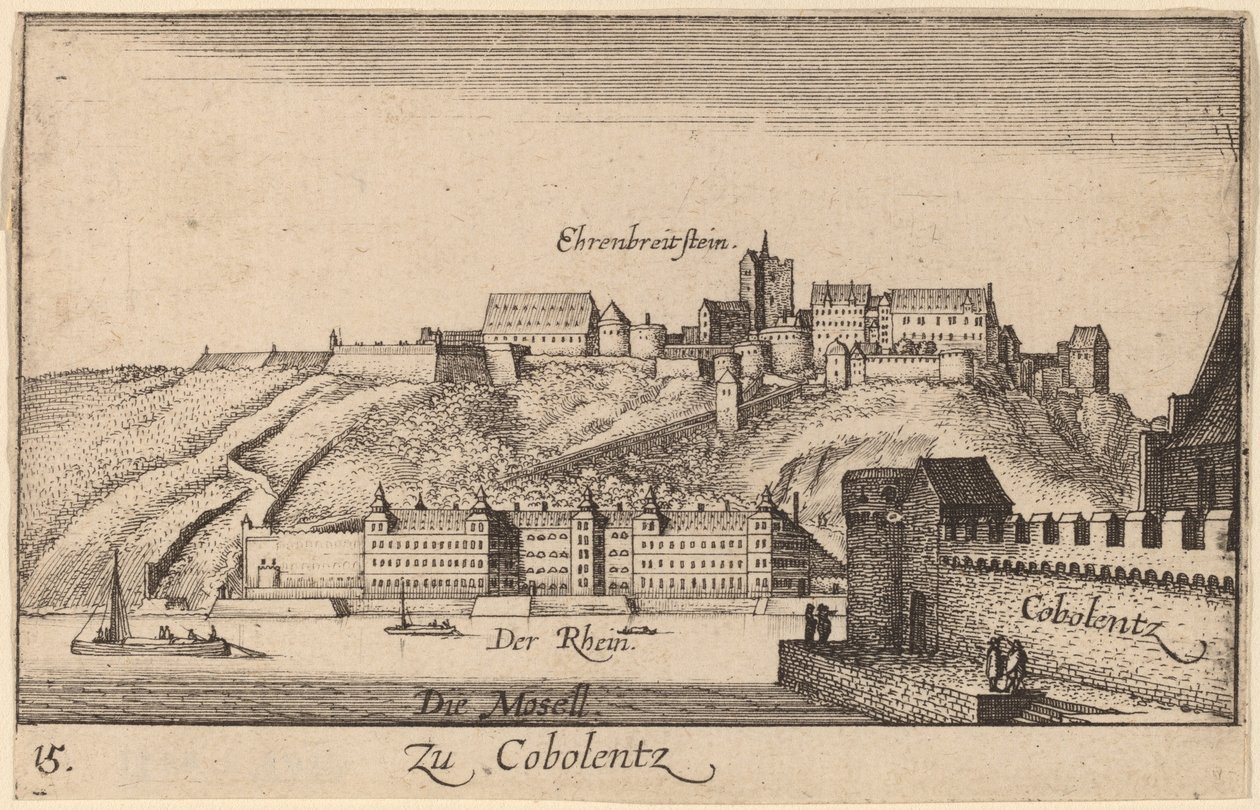 कोब्लेन्ट्ज़ द्वारा Wenceslaus Hollar