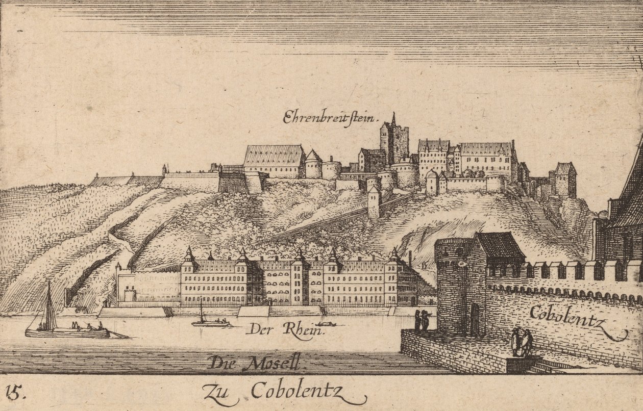 कोब्लेंट्ज़, 1635। द्वारा Wenceslaus Hollar