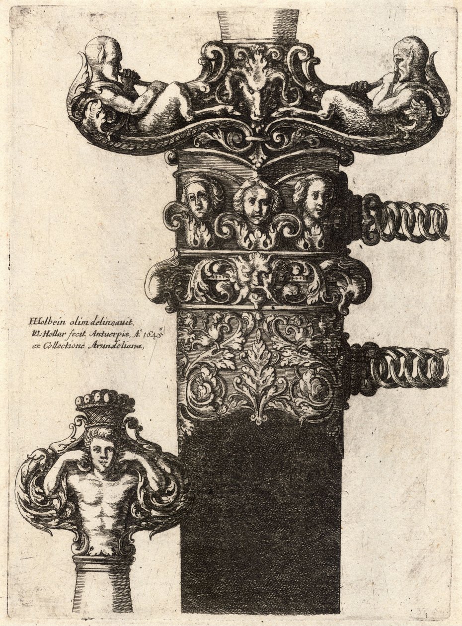हंस होल्बीन द्वारा एक चित्र से डैगर और स्कैबार्ड द्वारा Wenceslaus Hollar