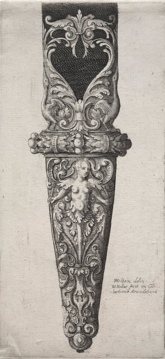 डैगर शीथ के लिए डिज़ाइन। द्वारा Wenceslaus Hollar