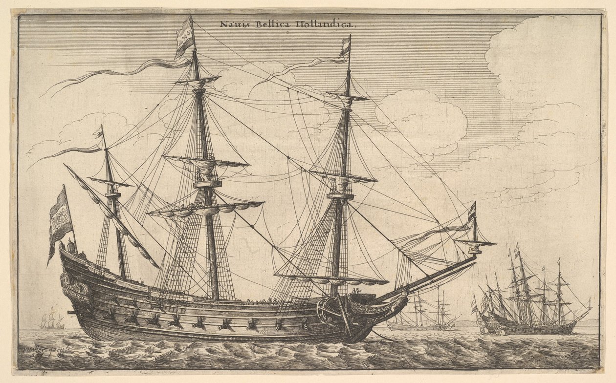 डच युद्धपोत, 1647। द्वारा Wenceslaus Hollar