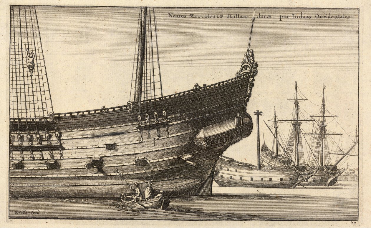 डच वेस्ट इंडियामैन। राज्य 2 द्वारा Wenceslaus Hollar