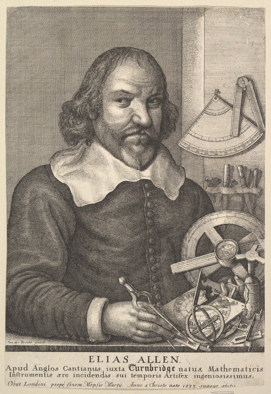 इलायस एलन, 1666। द्वारा Wenceslaus Hollar