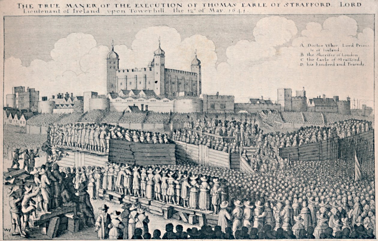 स्ट्रेलफोर्ड के अर्ल का निष्पादन, c1641, 1903 द्वारा Wenceslaus Hollar