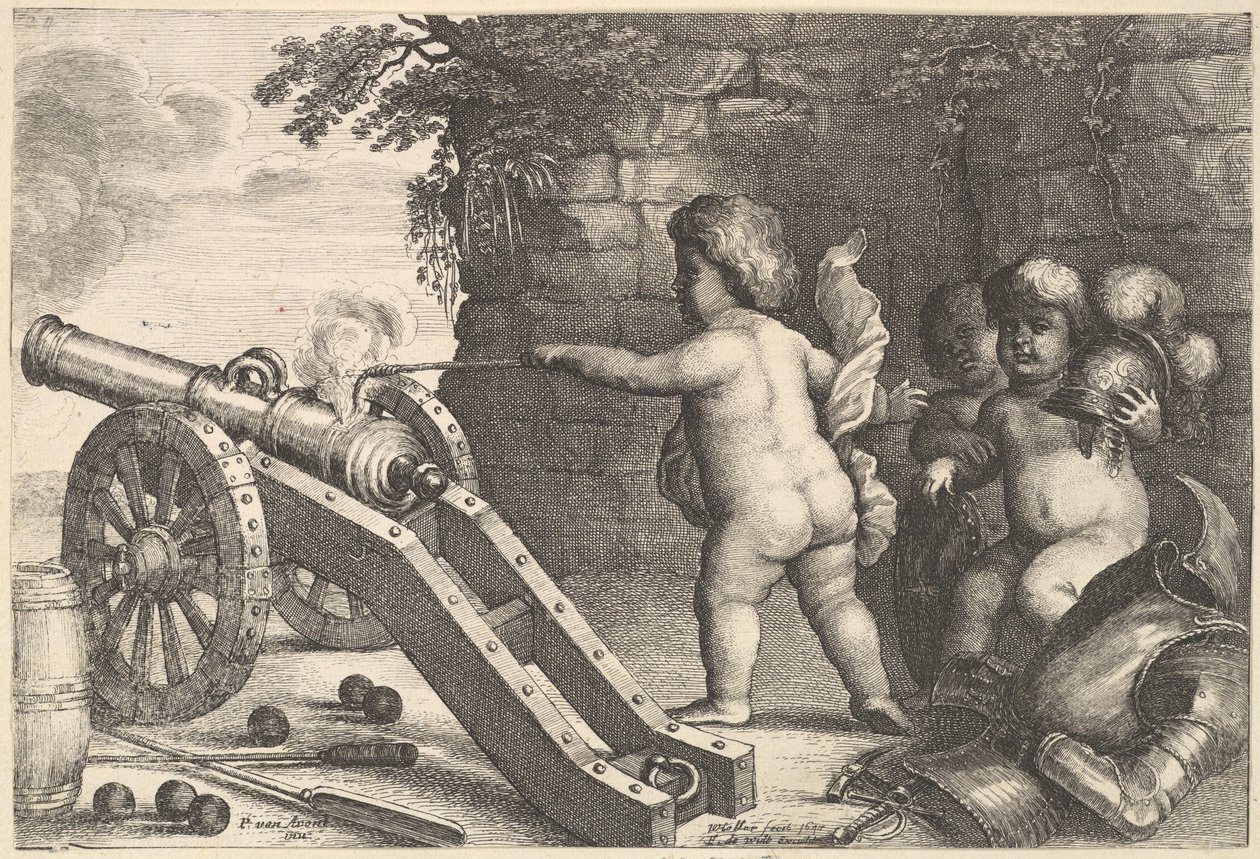 फायर द फोर एलिमेंट्स, 1647। द्वारा Wenceslaus Hollar