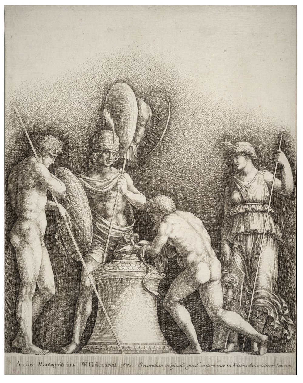 चार शास्त्रीय आंकड़े, मेंटेग्ना के बाद द्वारा Wenceslaus Hollar