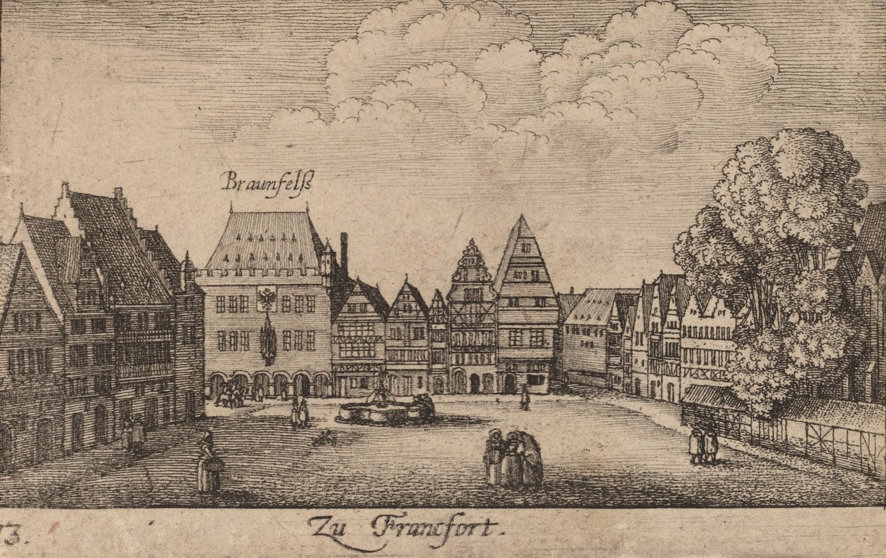 फ्रैंकफर्ट, 1635। द्वारा Wenceslaus Hollar