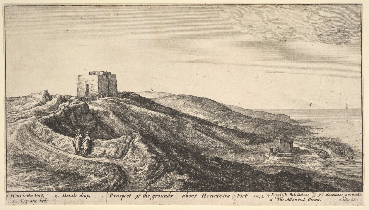 हेनरीटा फोर्ट, ca. 1670। द्वारा Wenceslaus Hollar