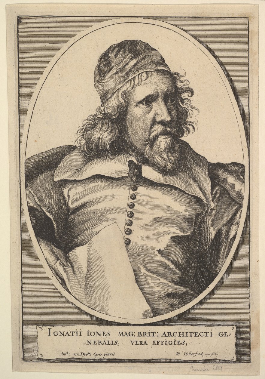 इनिगो जोन्स, 1655। द्वारा Wenceslaus Hollar