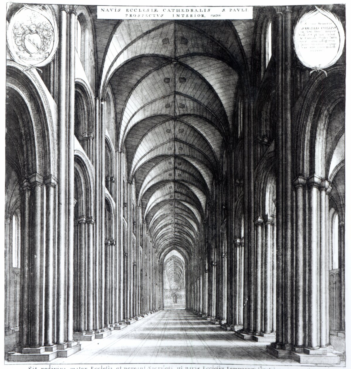 सेंट पॉल, 1658 की गुफा का आंतरिक भाग द्वारा Wenceslaus Hollar