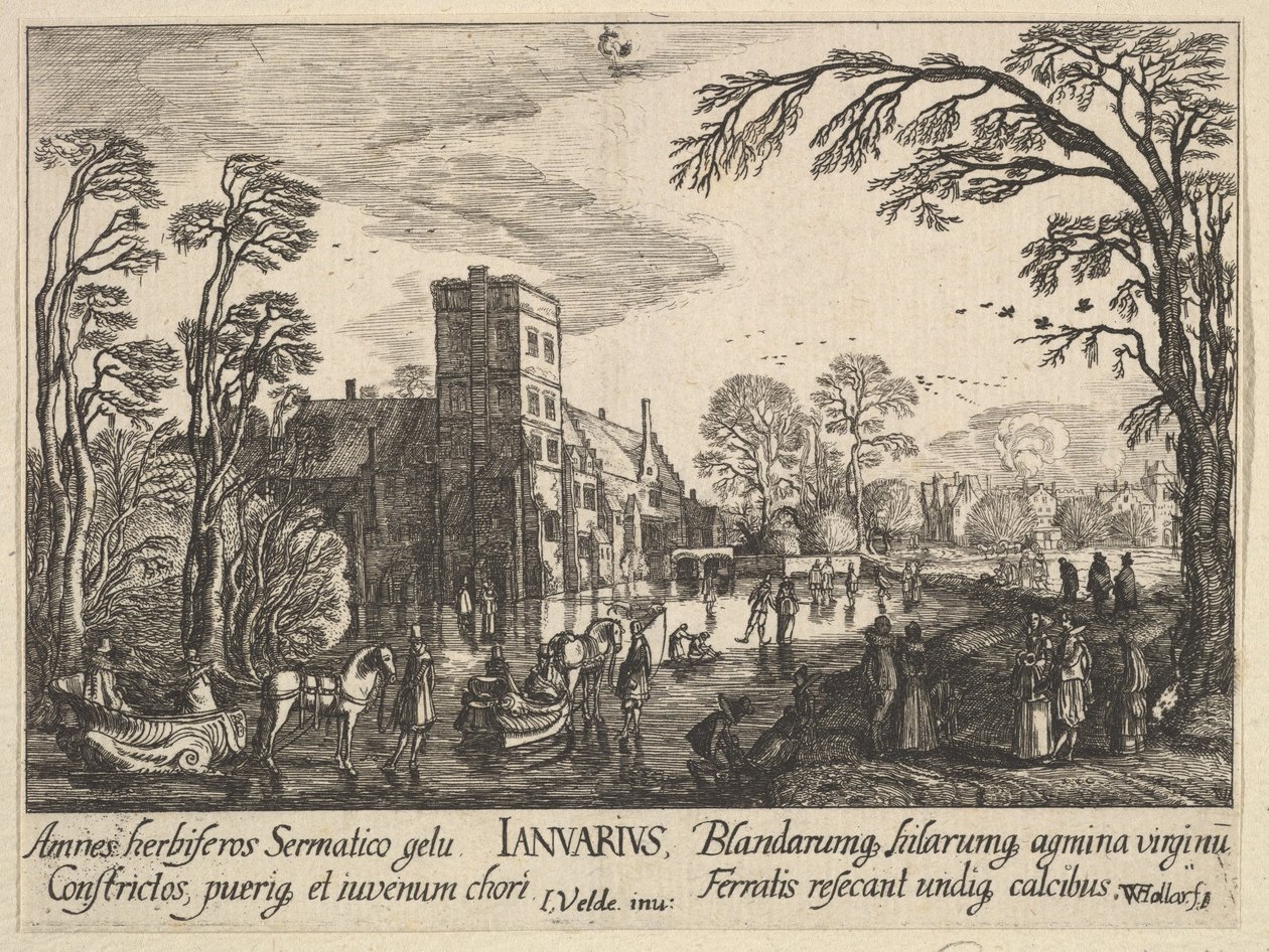 जनवरी, 1628-29। द्वारा Wenceslaus Hollar
