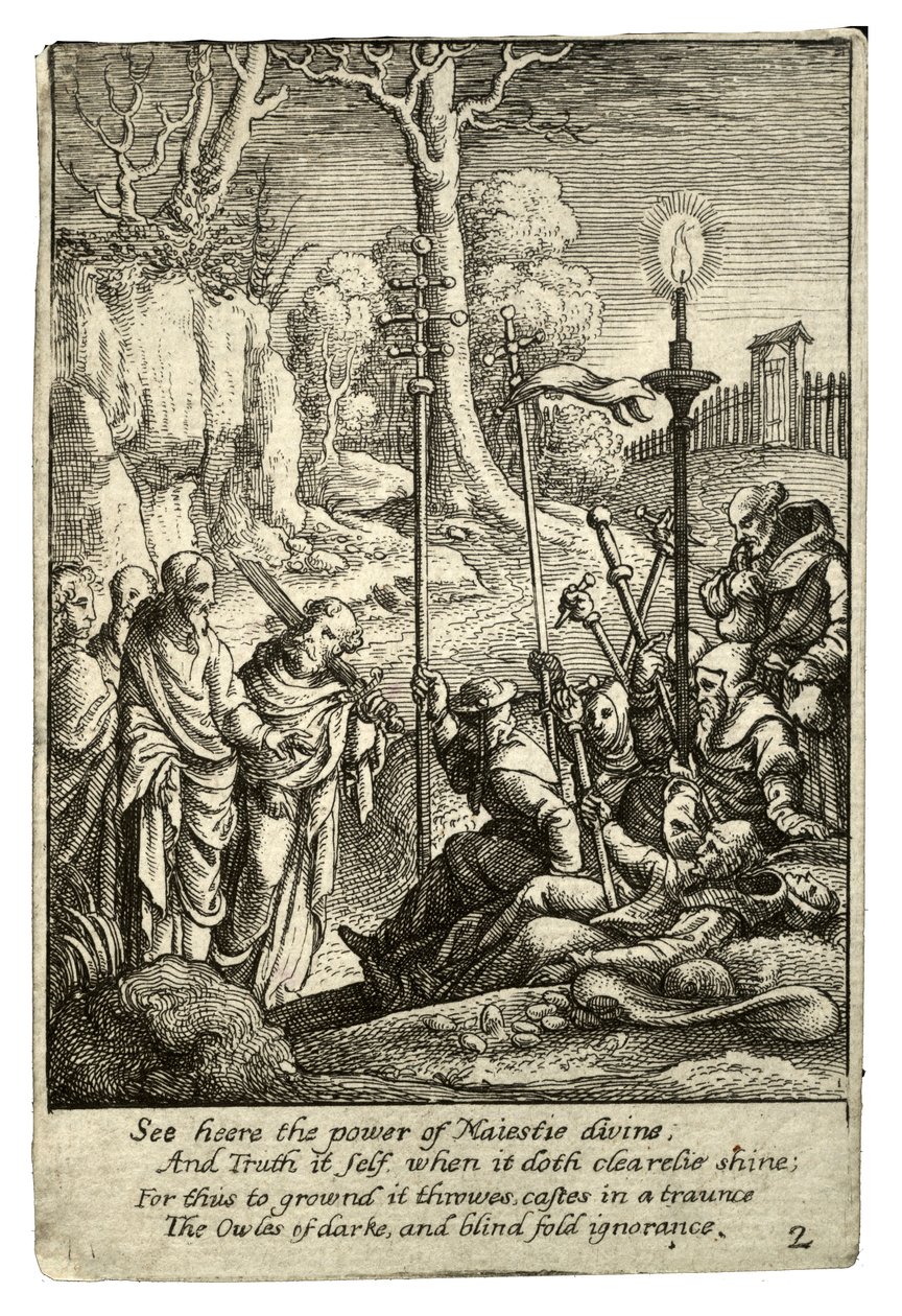 यीशु ने अपने विरोधियों का सामना किया द्वारा Wenceslaus Hollar