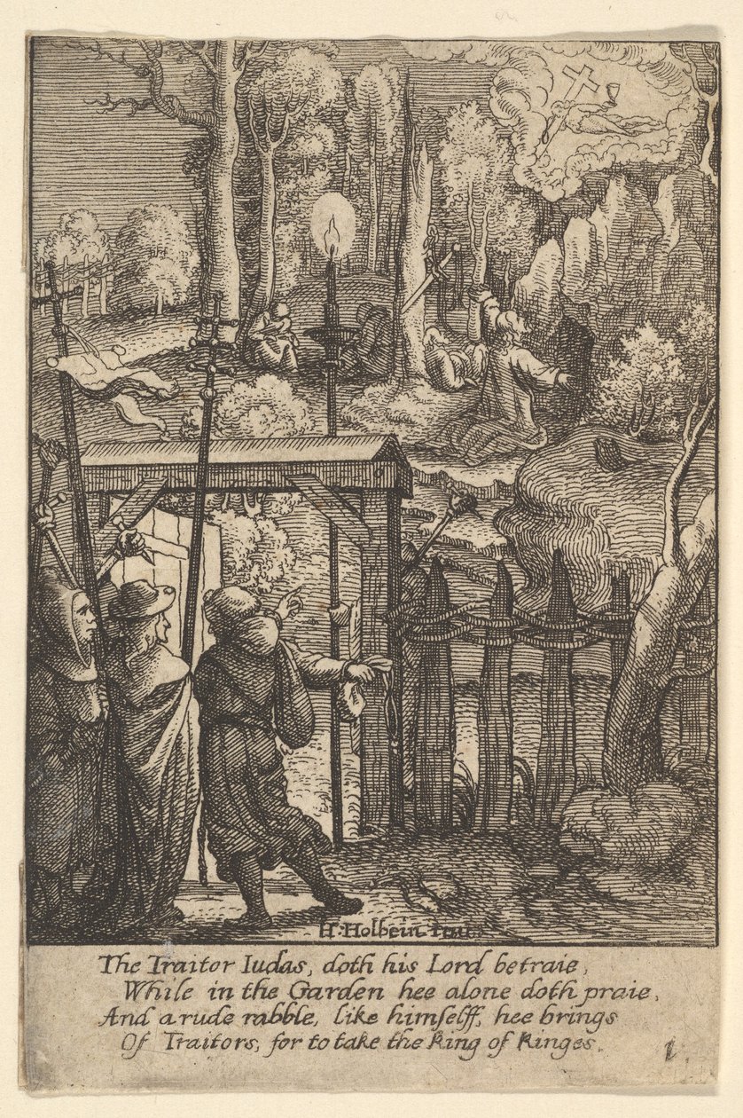 जैतून के पहाड़ पर यीशु, 1625-77। द्वारा Wenceslaus Hollar