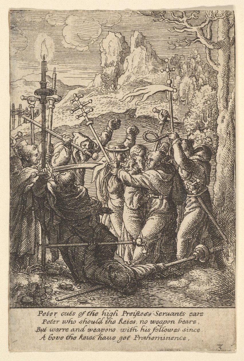 यीशु ने लिया, 1625-77। द्वारा Wenceslaus Hollar