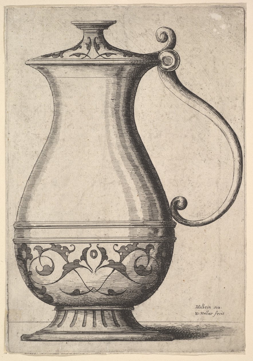 बेस पर 1625-77 के साथ अरब के साथ गुड़। द्वारा Wenceslaus Hollar