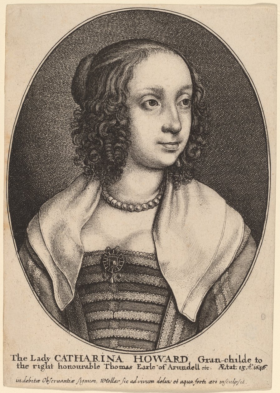 लेडी कैथरीन हावर्ड द्वारा Wenceslaus Hollar