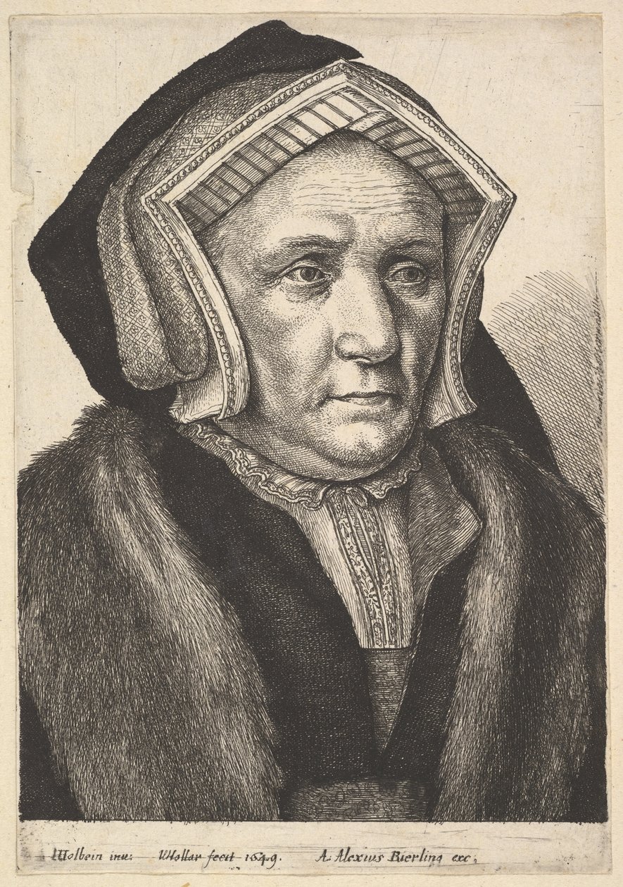 लेडी मैरी बट्स, 1649। द्वारा Wenceslaus Hollar