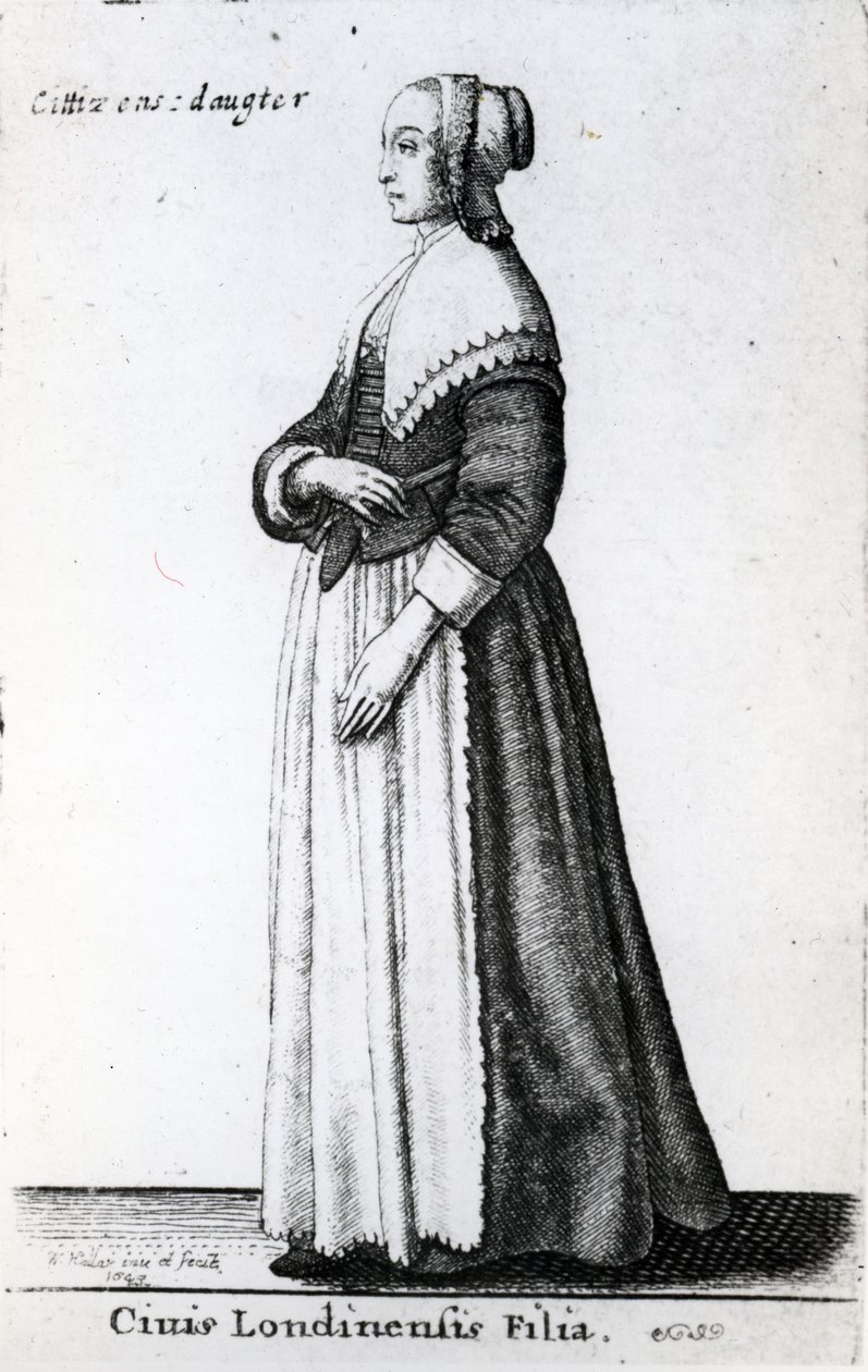 लंदन सिटीजन डॉटर, 1643 द्वारा Wenceslaus Hollar