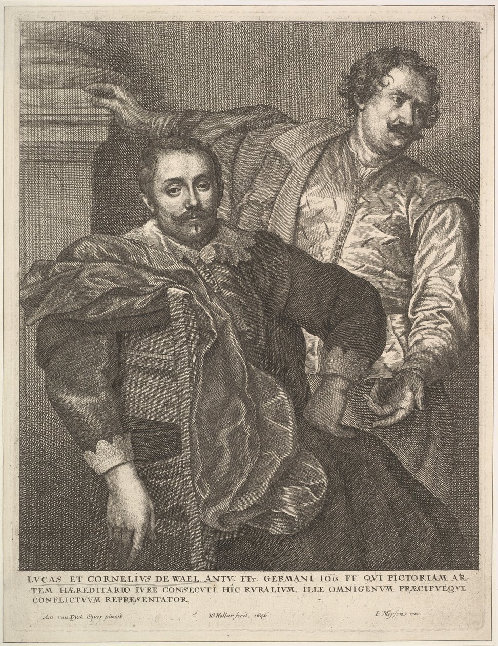लुकास और कॉर्नेलियस वैन वाल, 1646। द्वारा Wenceslaus Hollar