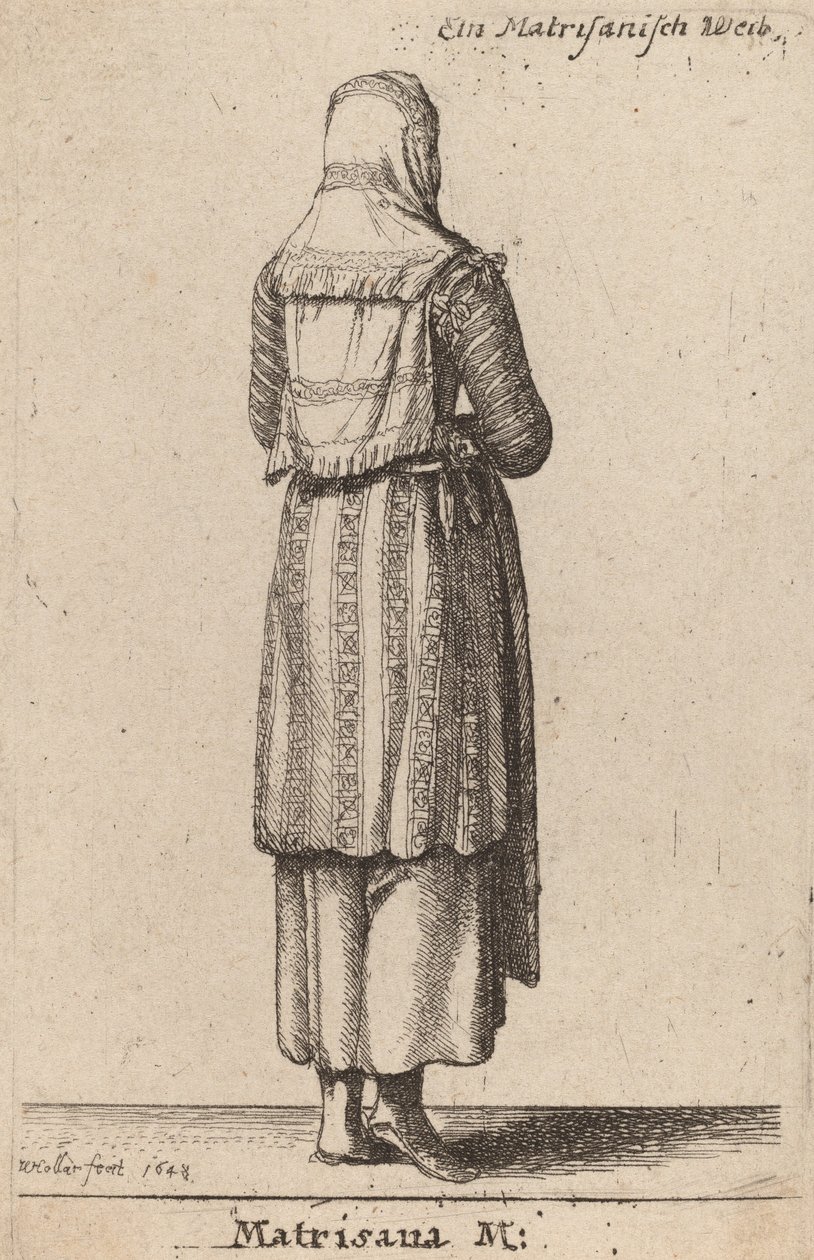 मातृसना एम।, 1648। द्वारा Wenceslaus Hollar
