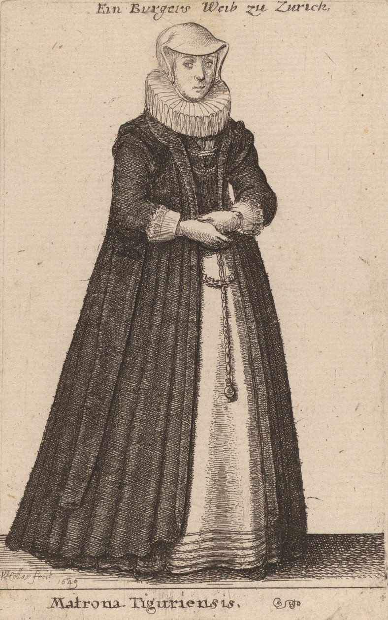 मैट्रोना टिगुरिएंसिस, 1649। द्वारा Wenceslaus Hollar
