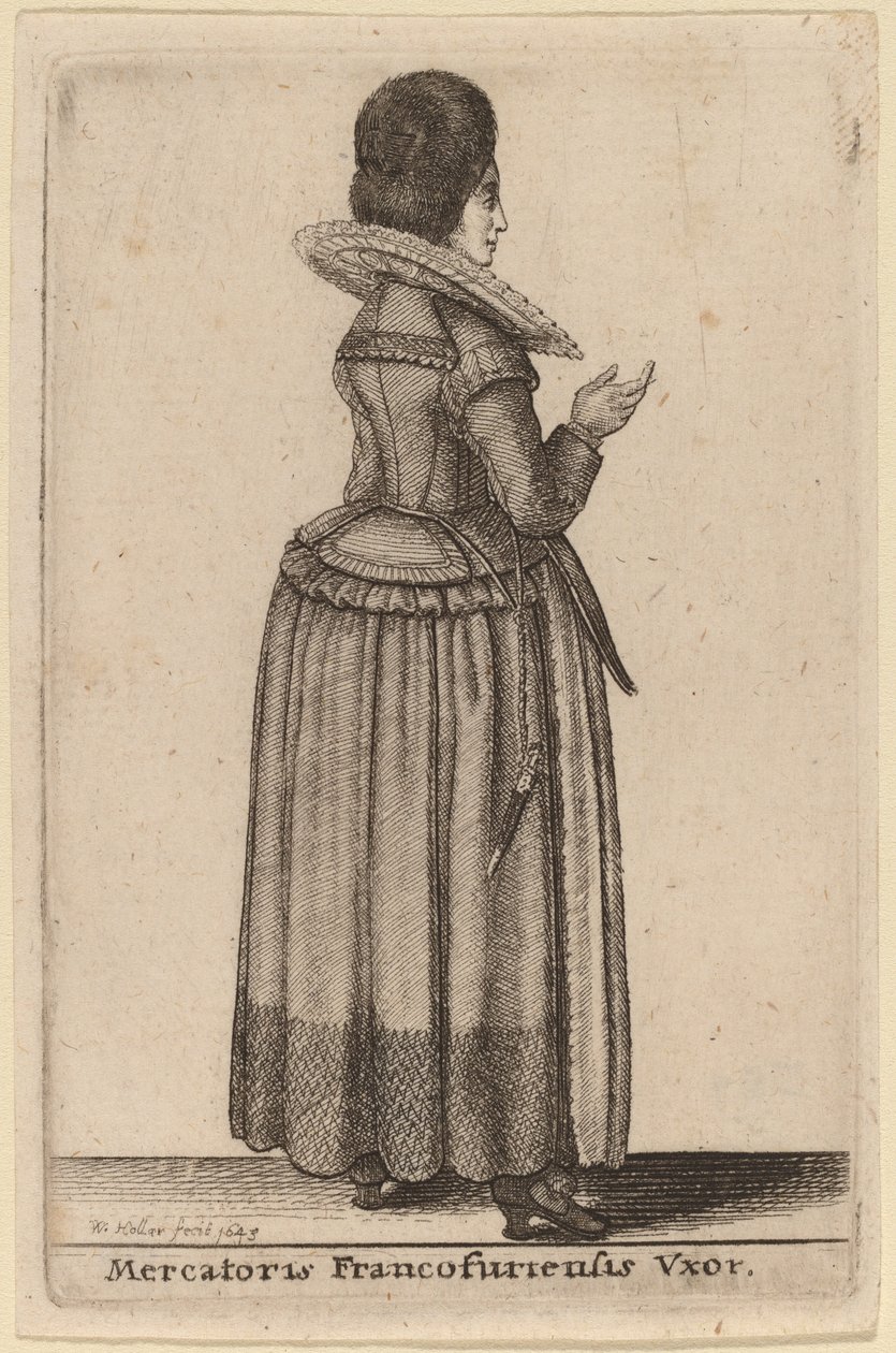 फ्रैंकफर्ट व्यापारी की पत्नी द्वारा Wenceslaus Hollar