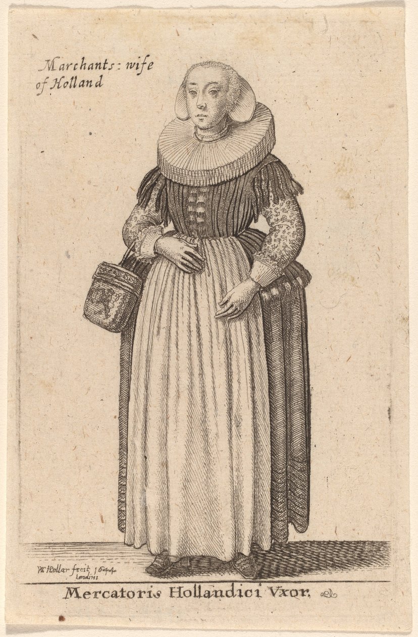 डच व्यापारी की पत्नी द्वारा Wenceslaus Hollar