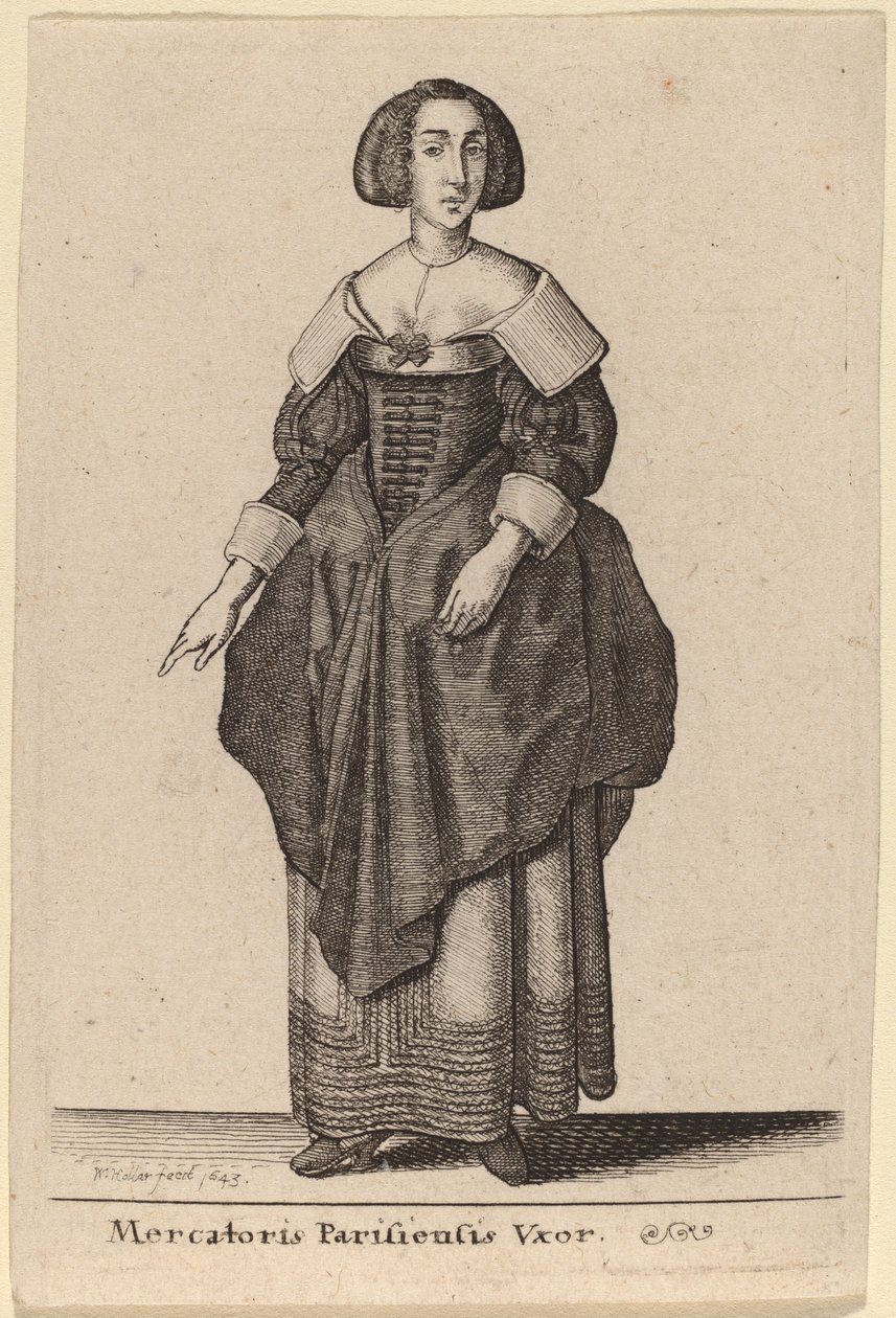 पेरिस के एक व्यापारी की पत्नी द्वारा Wenceslaus Hollar