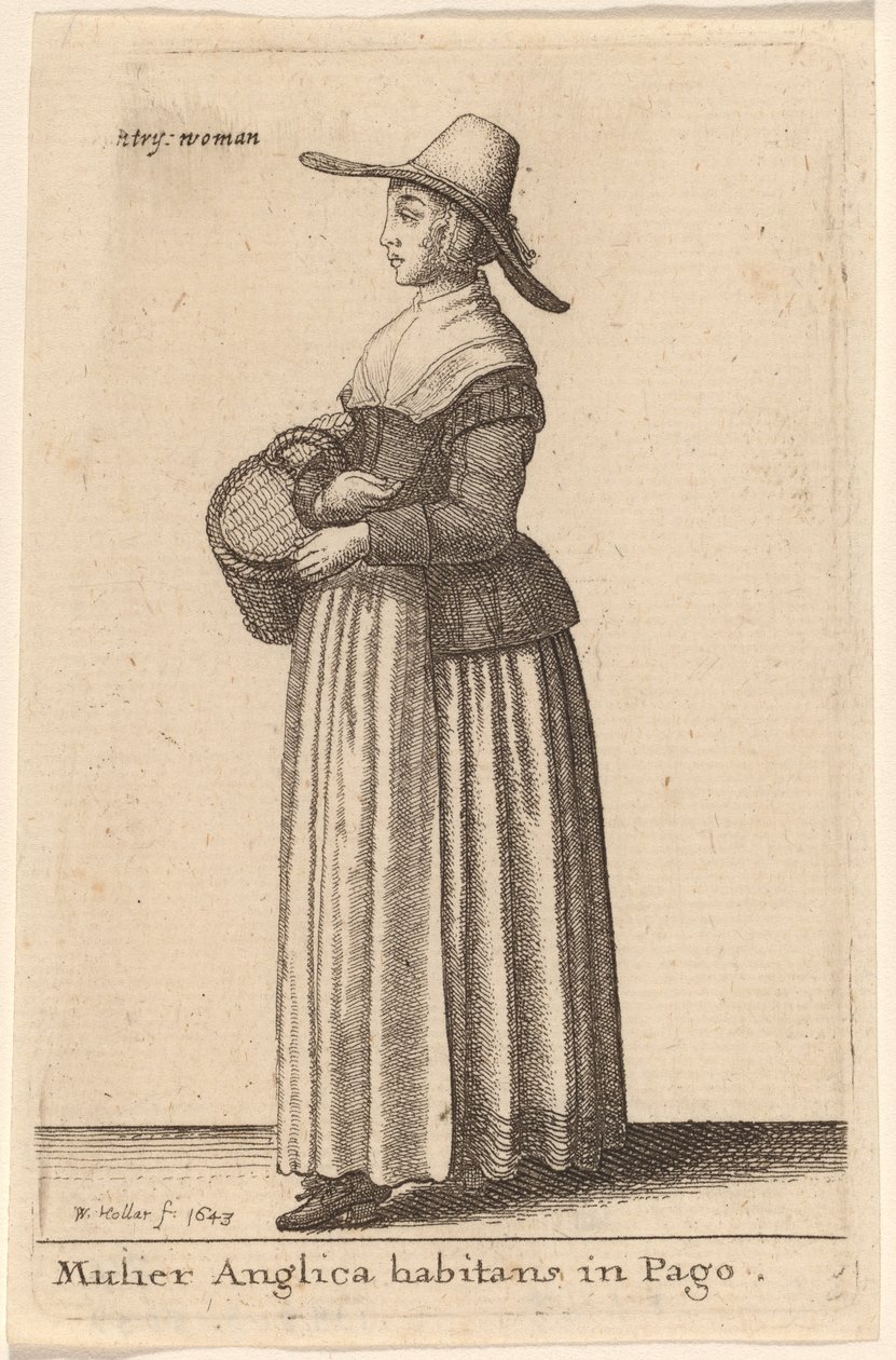 एक गाँव में रहने वाली एक अंग्रेज महिला द्वारा Wenceslaus Hollar