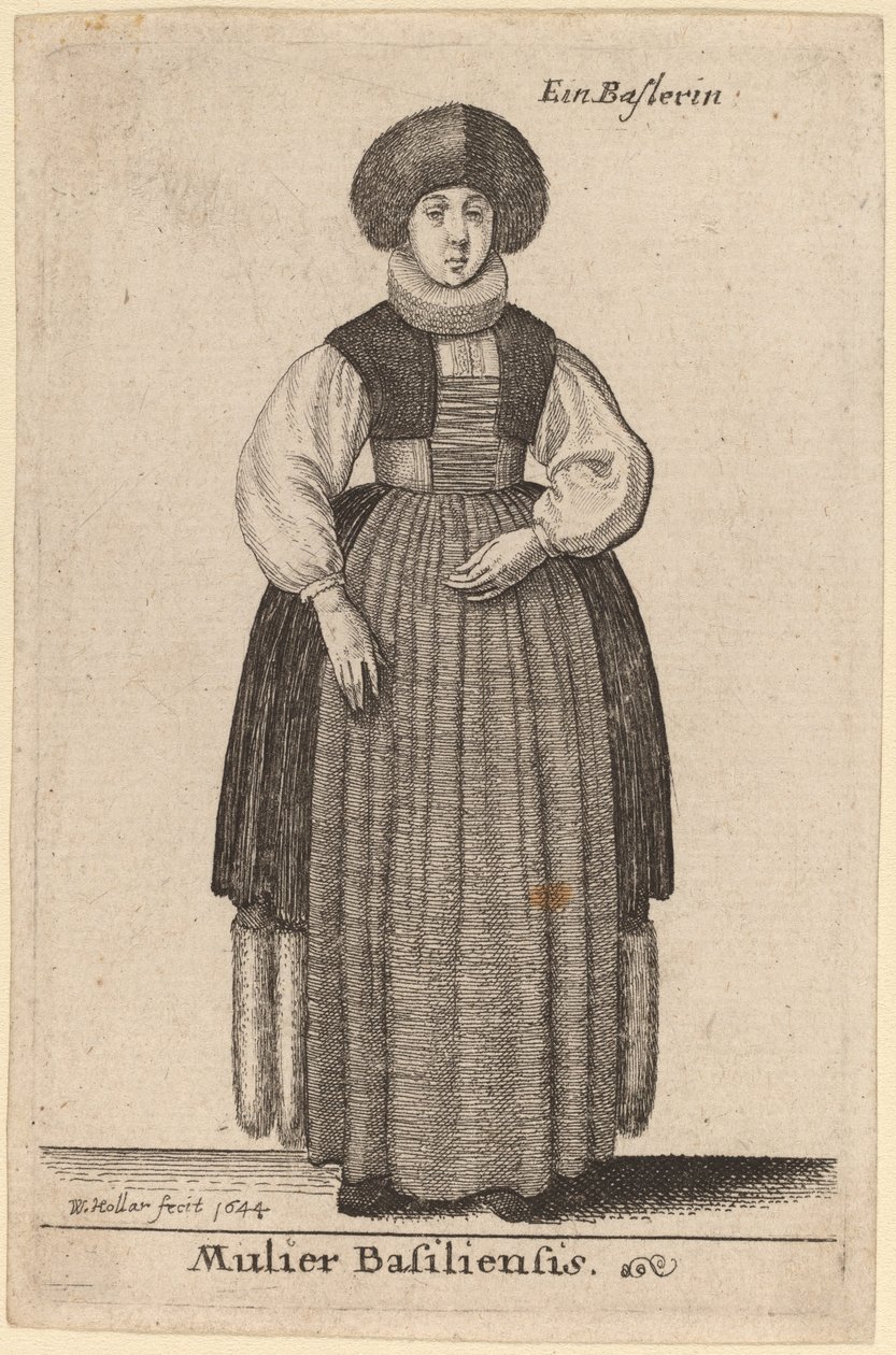 बेसल की एक महिला द्वारा Wenceslaus Hollar