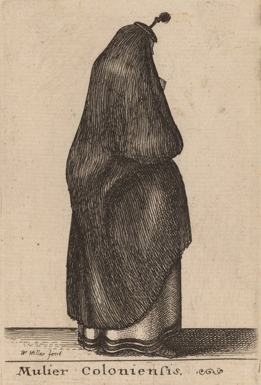 कोलोन की महिला। द्वारा Wenceslaus Hollar